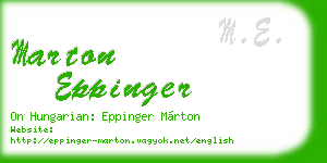 marton eppinger business card